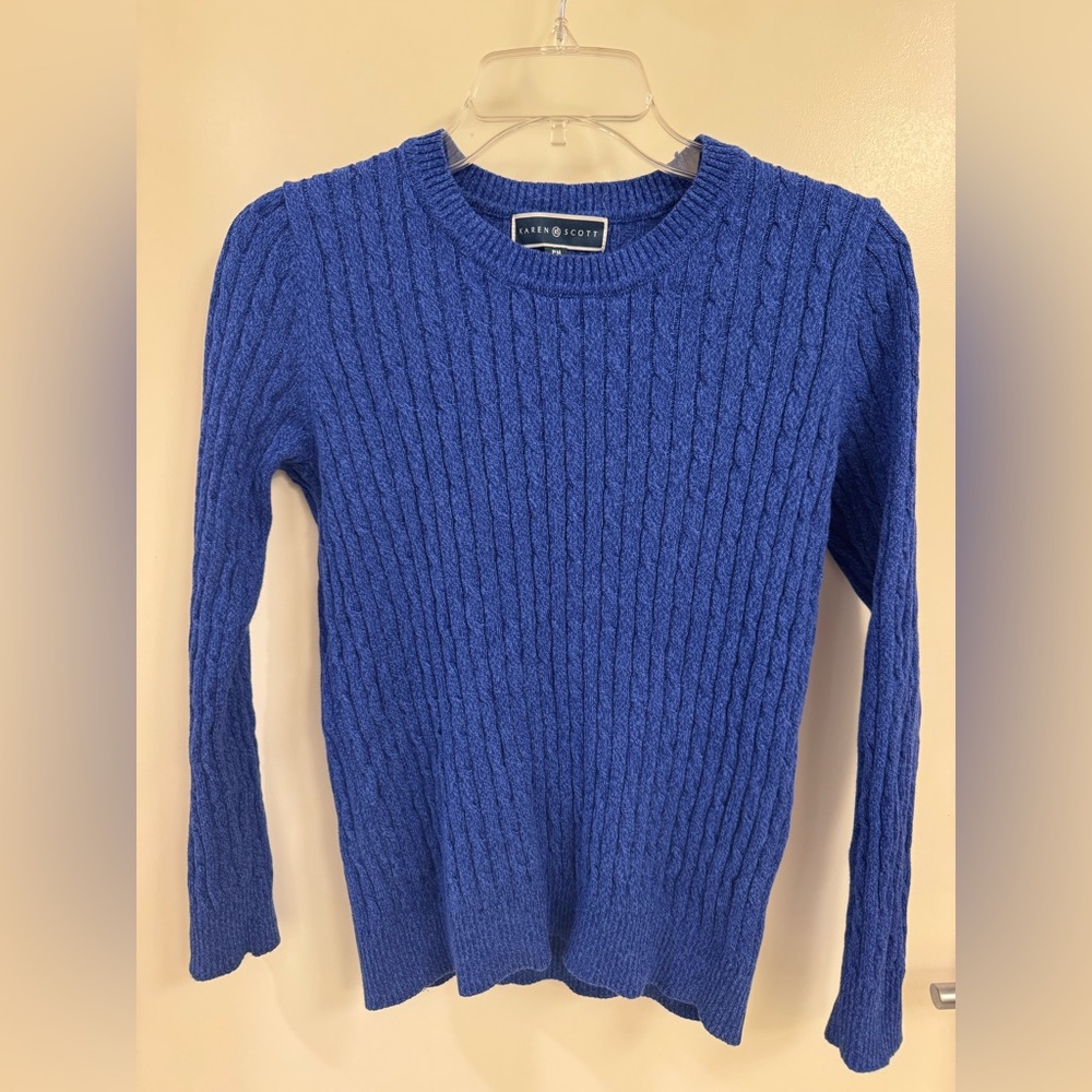 Karen Scott Cotton Cable-Knit Sweater. Size: Petite Medium 
New/Never Worn. NWOT